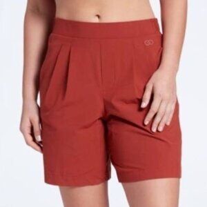Calia by Carrie Underwood Brown Pull On High Waist 7 Inch Athletic Shorts Large